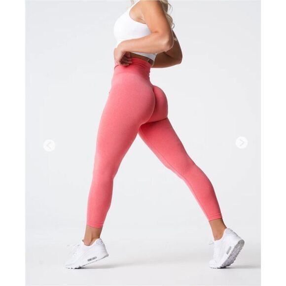 NVGTN Coral NV Seamless Leggings Medium Butt Scrunch EUC - Picture 3 of 10
